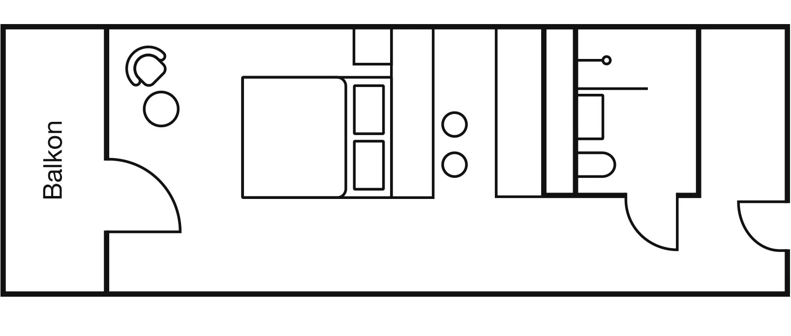 Grundriss DELUXE STUDIO Leipzig Suites